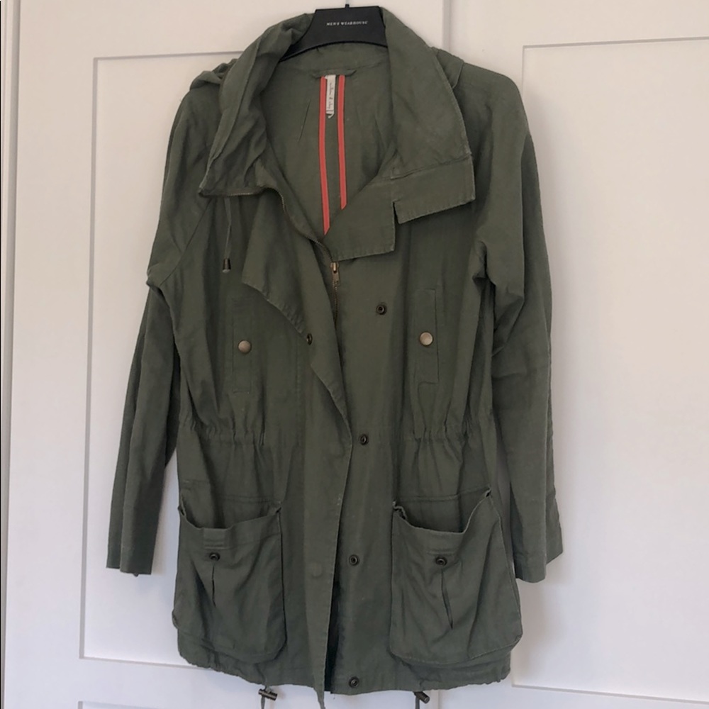 Women’s army green utility jacket